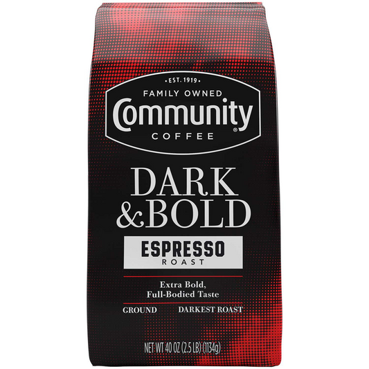 Community Coffee Dark & Bold Espresso Roast Ground Coffee - 40 oz (1134g)