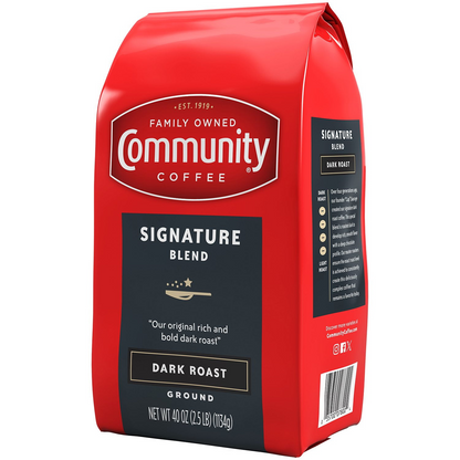 Community Coffee 커뮤니티 시그니처 블렌드 다크 로스트 분쇄커피 - 40 oz (1134g)