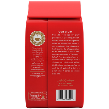 Community Coffee 커뮤니티 시그니처 블렌드 다크 로스트 분쇄커피 - 40 oz (1134g)