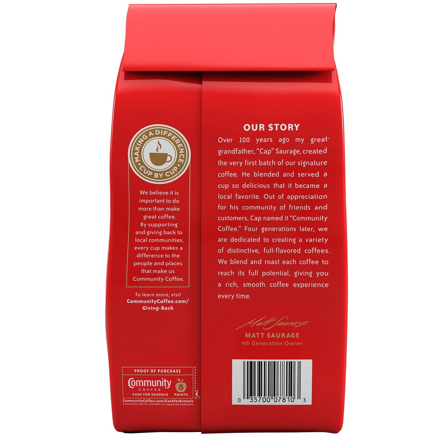 Community Coffee 커뮤니티 카페 스페셜 미디엄 다크 로스트 분쇄커피 - 40 oz (1134g)