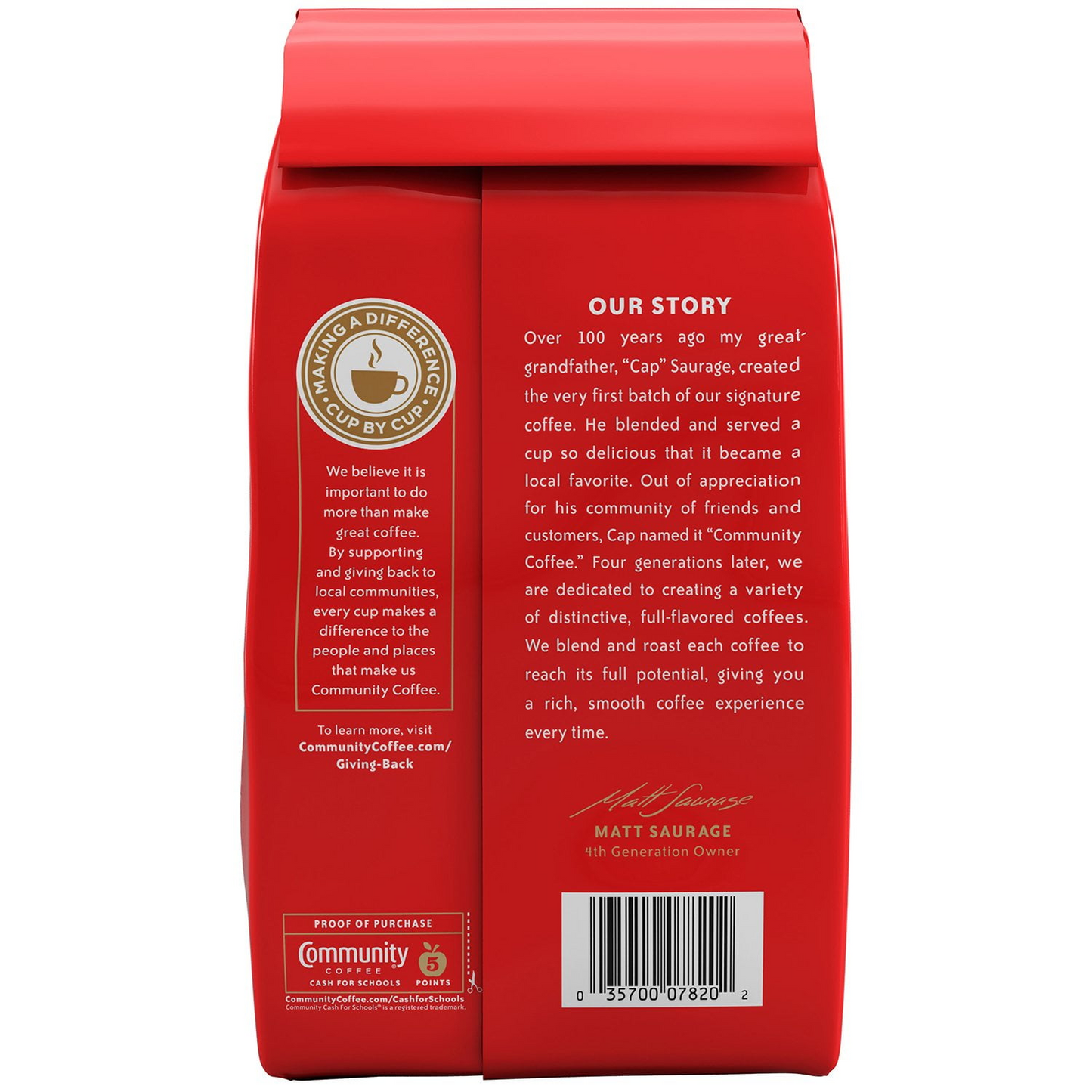 Community Coffee 커뮤니티 브렉퍼스트 블렌드 미디엄 로스트 분쇄커피 - 40 oz (1134g)