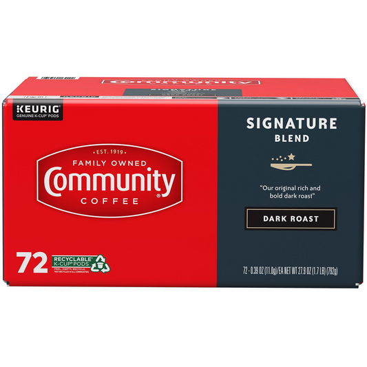 Community Coffee Signature Blend Dark Roast Pods (K-Cup) - 72 ct