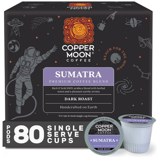 Copper Moon Coffee 코퍼 문 수마트라 다크 로스트 팟 (K-컵) - 80개입