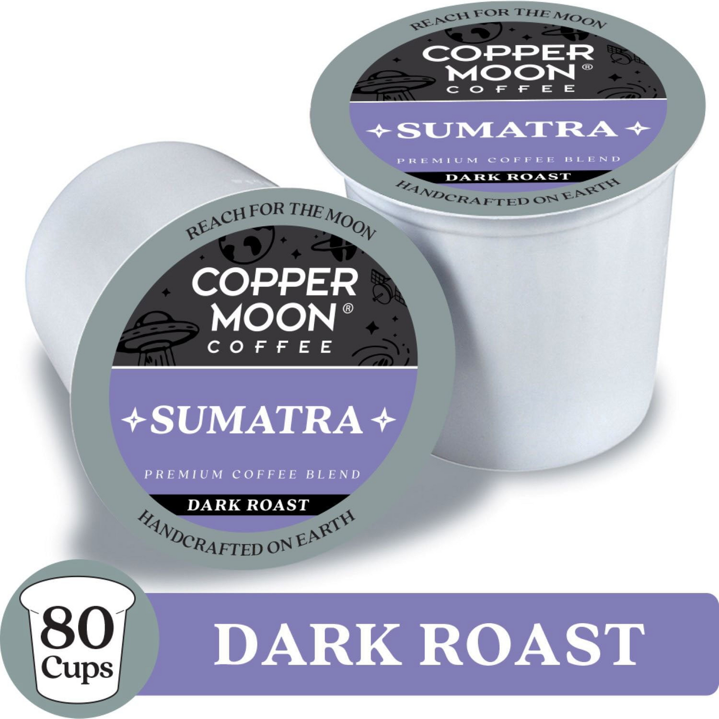 Copper Moon Coffee 코퍼 문 수마트라 다크 로스트 팟 (K-컵) - 80개입