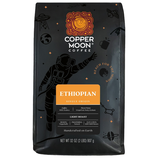 Copper Moon Ethiopian Blend Light Roast Whole Bean Coffee - 32 oz (907g)