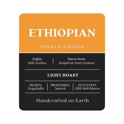 Copper Moon Coffee 코퍼 문 에티오피안 블렌드 라이트 로스트 홀빈 원두 - 32 oz (907g)
