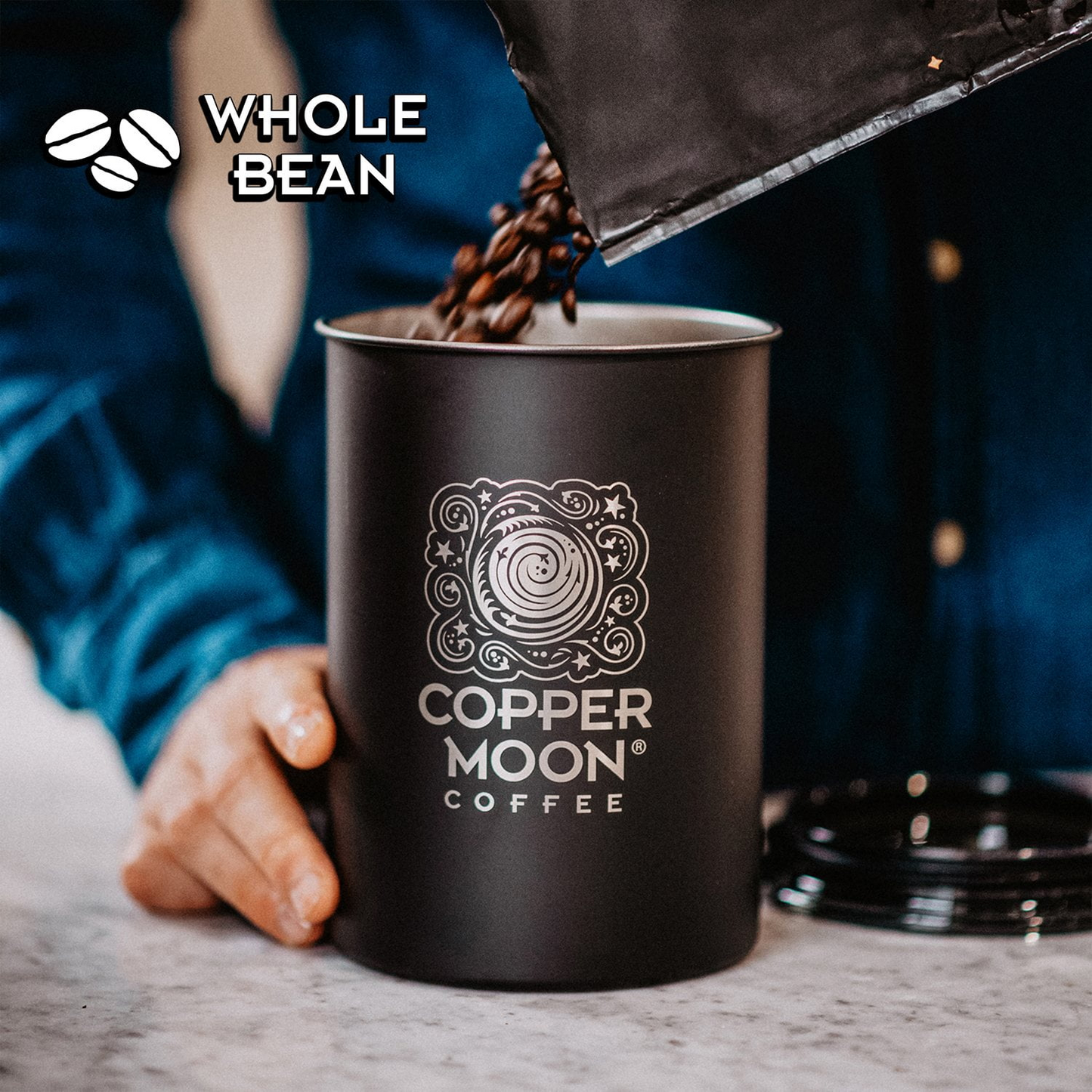 Copper Moon Coffee 코퍼 문 에티오피안 블렌드 라이트 로스트 홀빈 원두 - 32 oz (907g)