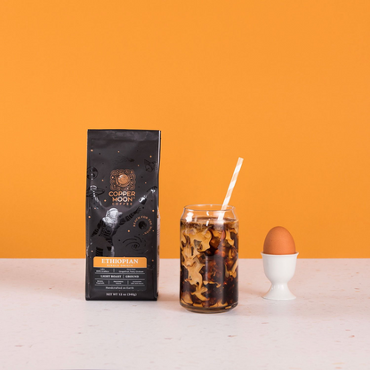 Copper Moon Coffee 코퍼 문 에티오피안 블렌드 라이트 로스트 홀빈 원두 - 32 oz (907g)