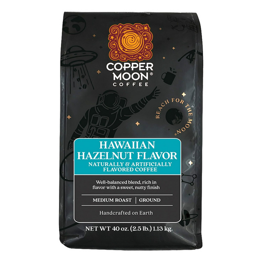 Copper Moon Coffee 코퍼 문 하와이안 헤이즐넛 미디엄 로스트 분쇄커피 - 40 oz (1134g)