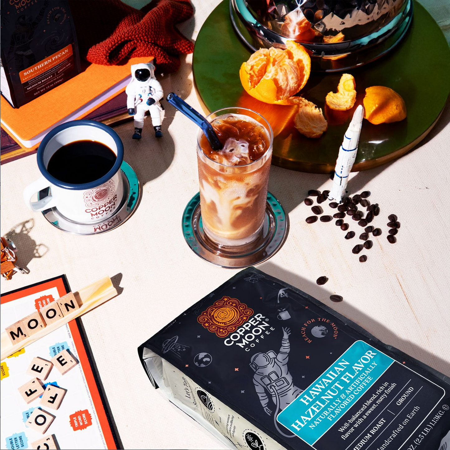 Copper Moon Coffee 코퍼 문 하와이안 헤이즐넛 미디엄 로스트 분쇄커피 - 40 oz (1134g)
