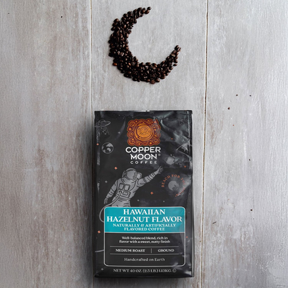 Copper Moon Coffee 코퍼 문 하와이안 헤이즐넛 미디엄 로스트 분쇄커피 - 40 oz (1134g)