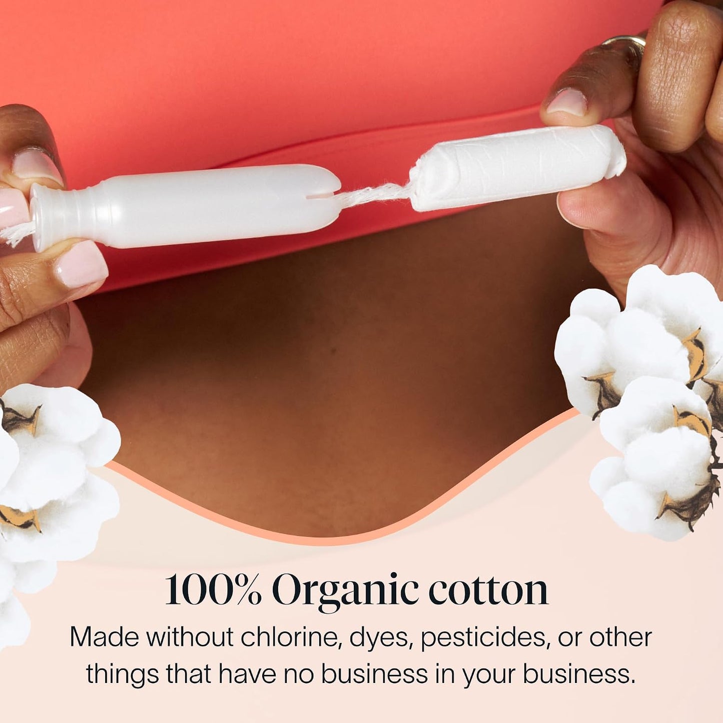 Cora Organic Cotton Tampons - Light Absorbency - Unscented - 36 Count