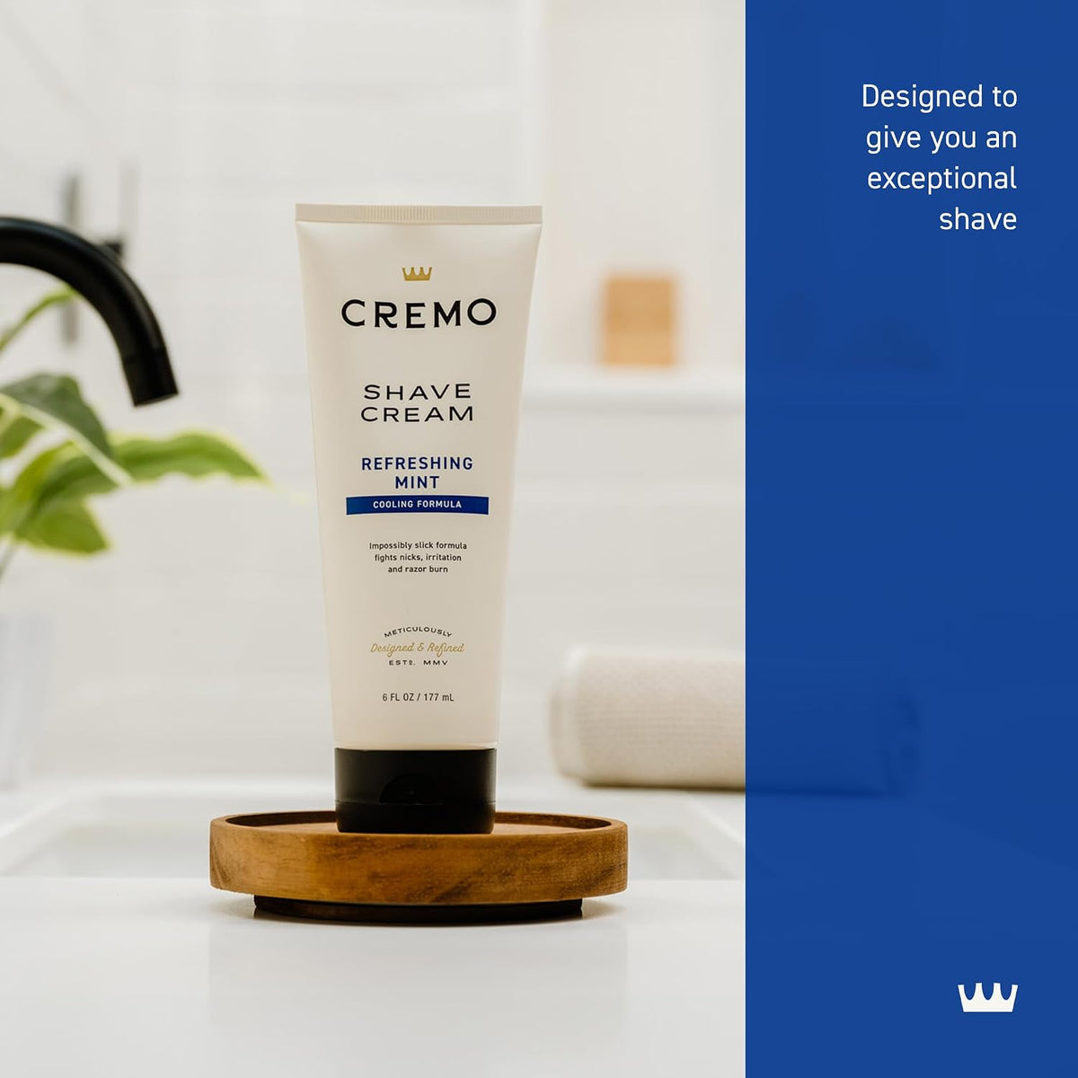 Cremo 크레모 남성 쿨링 쉐이빙 크림 - 리프레싱 민트 - 177mL (6 fl oz)