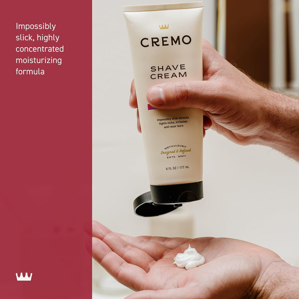 Cremo 크레모 남성 모이스처라이징 쉐이빙 크림 - 177mL (6 fl oz)
