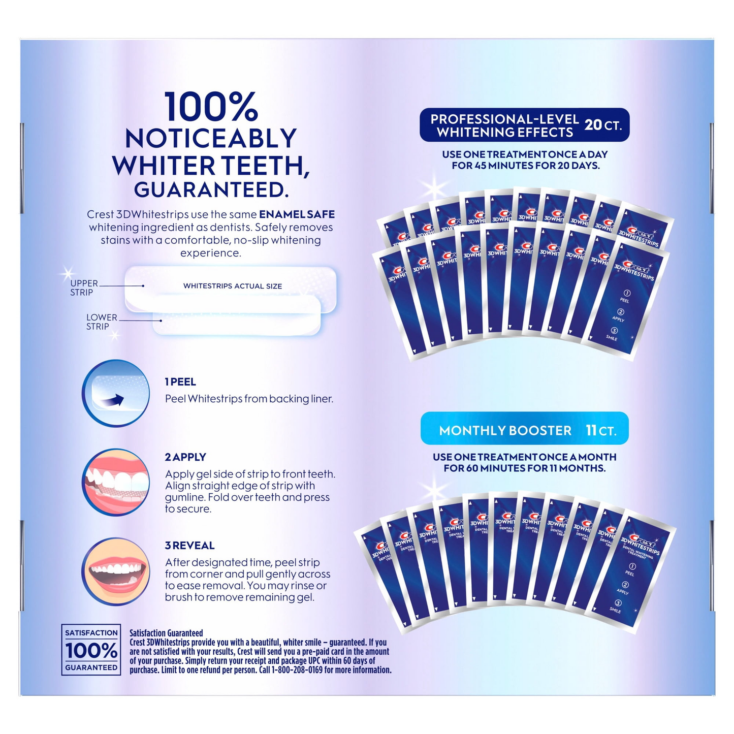 Crest 3D Whitestrips Professional Effects + Supreme Bright Bonus Brightening — Dual Pack Whitening Kit, 20 Professional Strips + 10 Brightening Strips (Hydrogen Peroxide, At-Home Treatment)