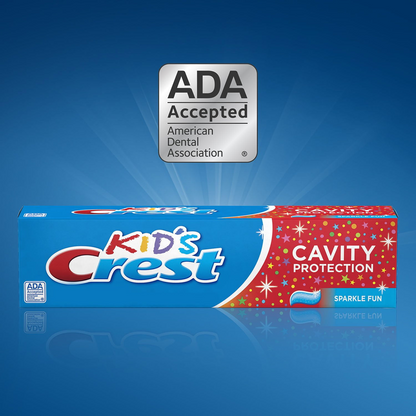 Crest Kid's Sparkle Fun Toothpaste — Family 5-Pack, Classic Kid's Cavity Prevention with Sparkle Visual Appeal (5 × 4.6 oz)