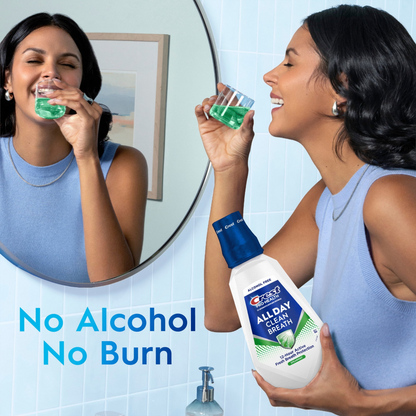 Crest Pro-Health All Day Clean Breath Mouthwash — Spearmint, Alcohol-Free, Antigingivitis + Antiplaque CPC Formula (1 L / 33.8 fl oz)