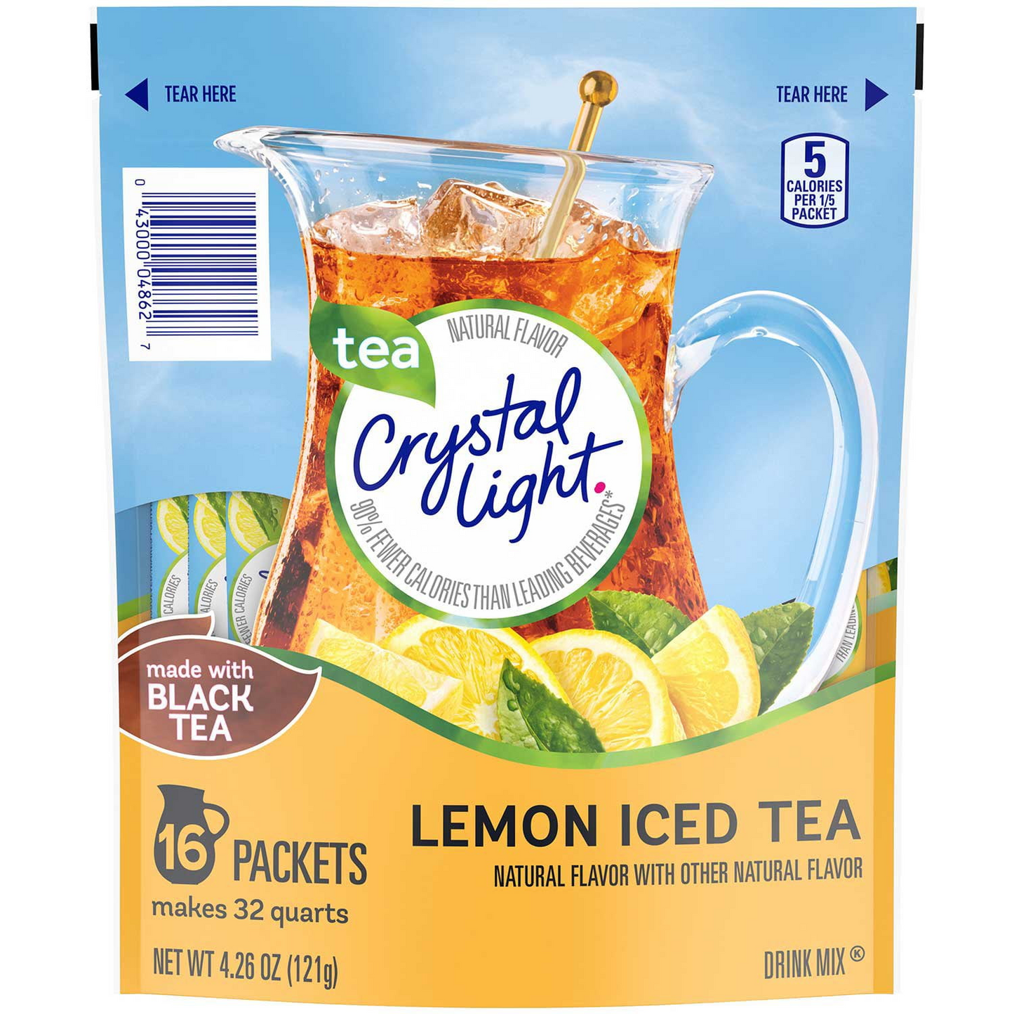 Crystal Light Lemon Iced Tea Powdered Drink Mix - 16 Packets