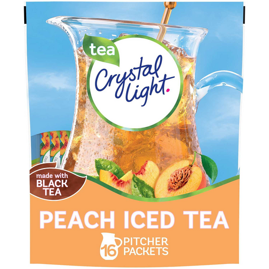 Crystal Light Peach Iced Tea Powdered Drink Mix - 4.55 oz (129g)