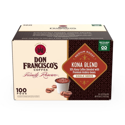 Don Francisco's Kona Blend Medium Roast Pods (K-Cup) - 100 ct