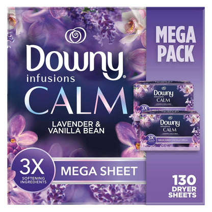 Downy CALM Mega Dryer Sheets - 130 Sheets