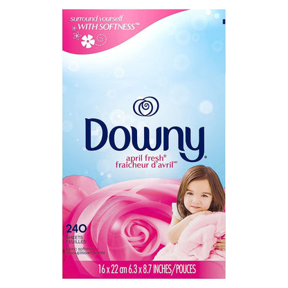 Downy Fabric Softener Dryer Sheets - April Fresh - 240 Sheets