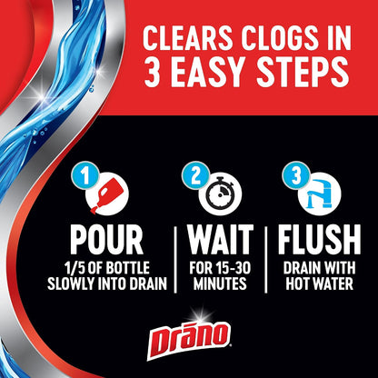 Drano 드라노 맥스 겔 배수구 클리너 - 2366mL (80 fl oz) × 2개