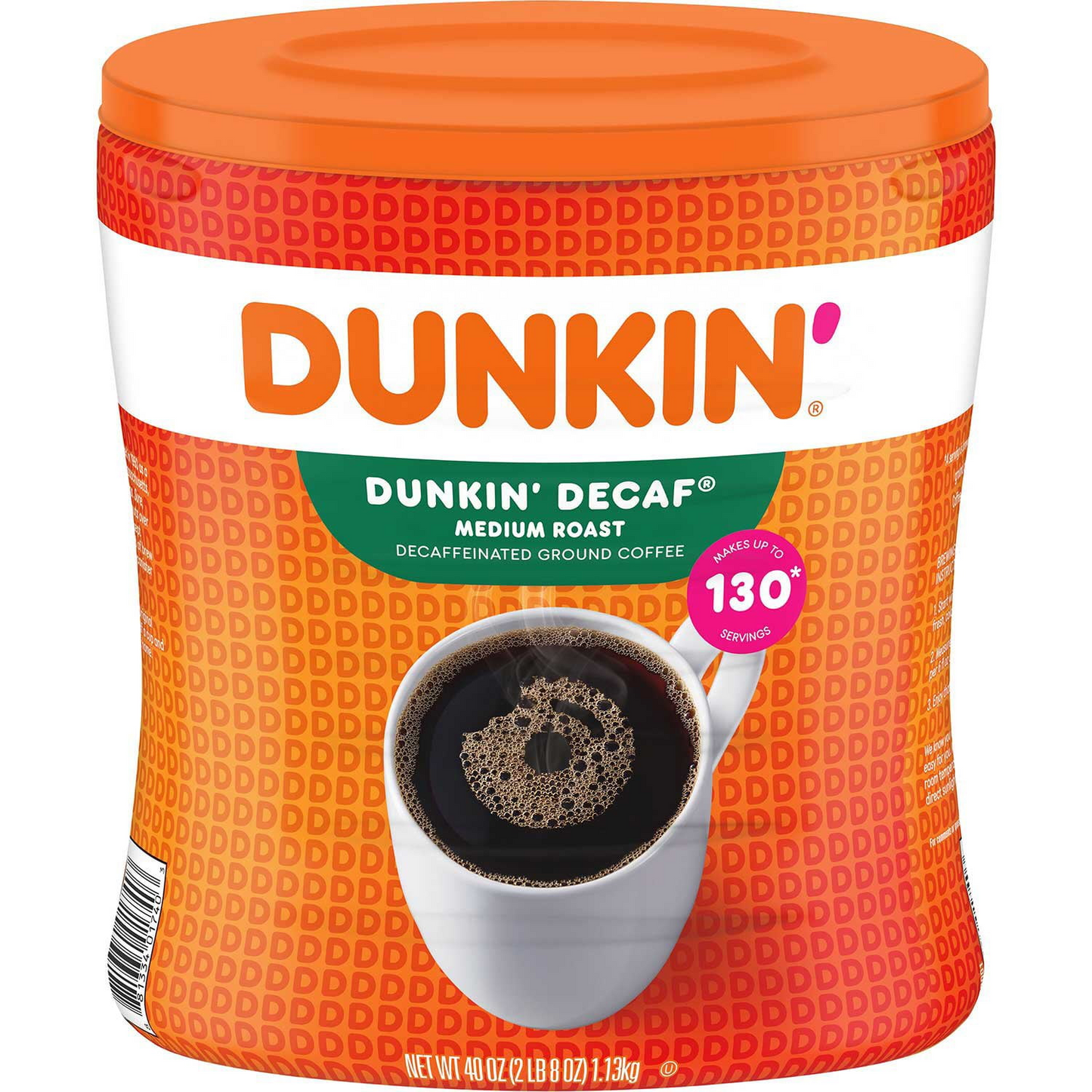 Dunkin' 던킨 디카페인 미디엄 로스트 분쇄커피 - 40 oz (1134g)