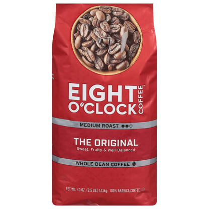 Eight O'Clock 에잇어클락 오리지널 미디엄 로스트 홀빈 원두 - 40 oz (1134g)