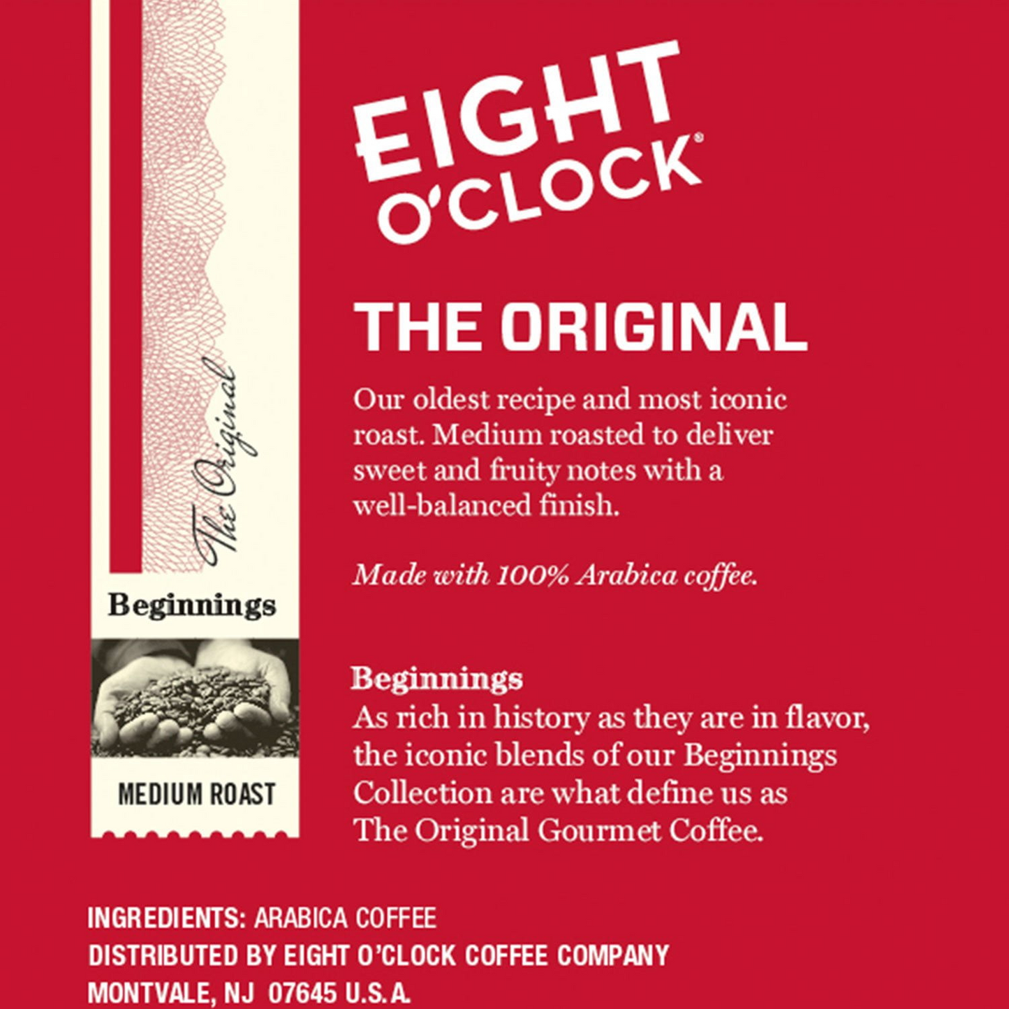 Eight O'Clock The Original Medium Roast Pods (K-Cup) - 100 ct