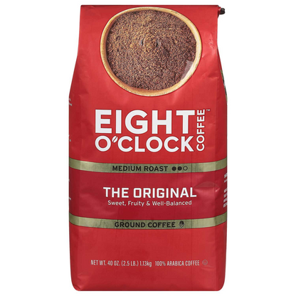 Eight O'Clock 에잇어클락 오리지널 미디엄 다크 로스트 분쇄커피 - 40 oz (1134g)