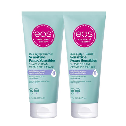 eos Shea Better Sensitive Shave Cream - Fragrance-Free - 7 fl oz (207mL) × 2 Bottles