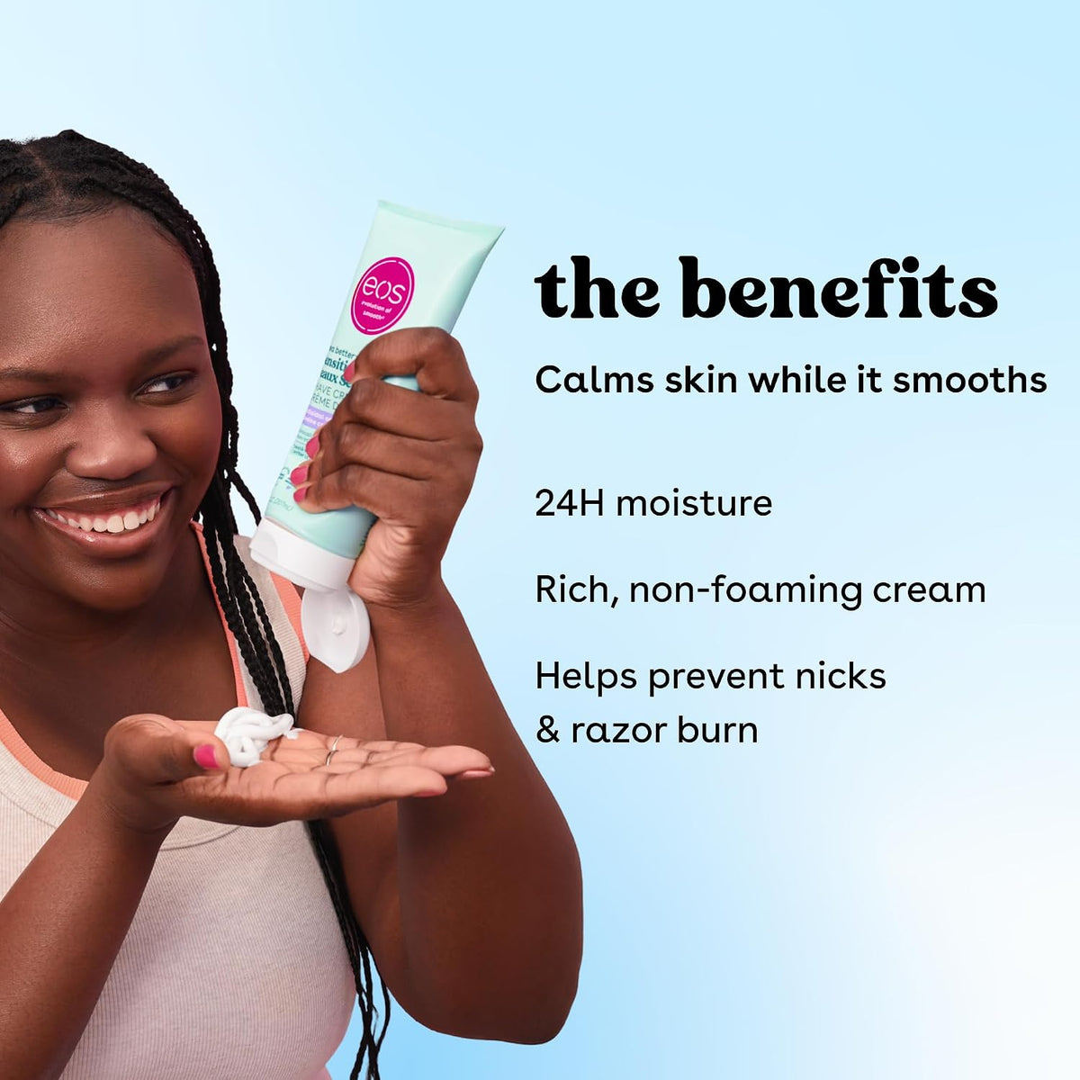 eos Shea Better Sensitive Shave Cream - Fragrance-Free - 7 fl oz (207mL) × 2 Bottles