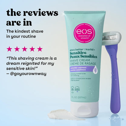 eos Shea Better Sensitive Shave Cream - Fragrance-Free - 7 fl oz (207mL) × 2 Bottles