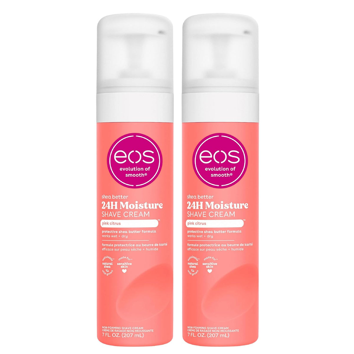 eos Shea Better Shave Cream - 7 fl oz (207mL) × 2 Bottles
