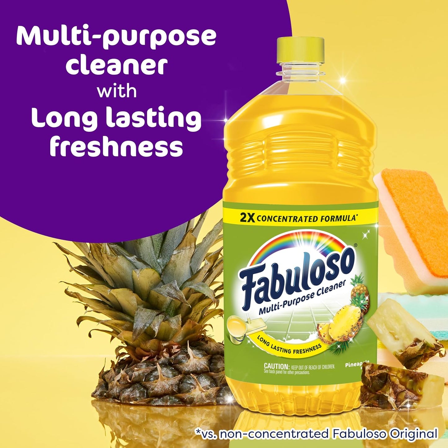 Fabuloso 2X Multi-Purpose Cleaner - Pineapple - 56 fl oz (1656mL)