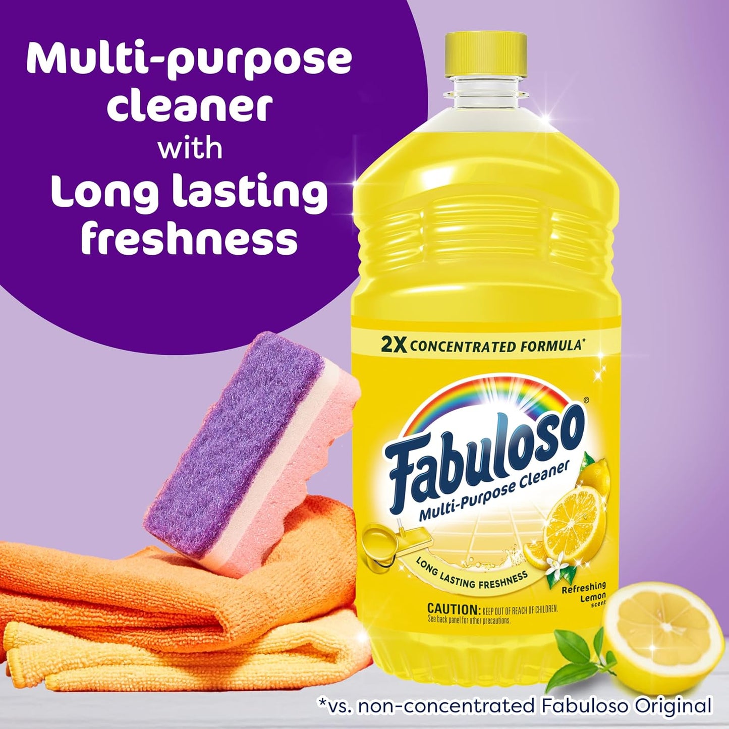 Fabuloso 2X Multi-Purpose Cleaner - Lemon - 56 fl oz (1656mL)