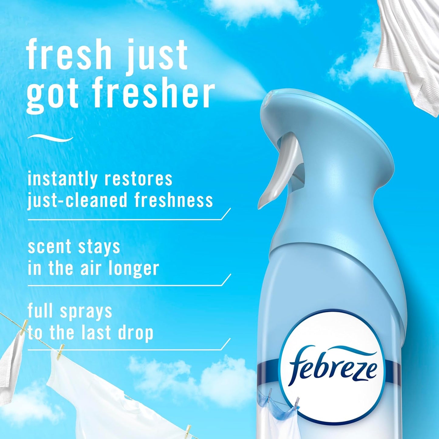 Febreze Air Mist - Linen & Sky - 8.1 fl oz (240mL) × 2 Bottles