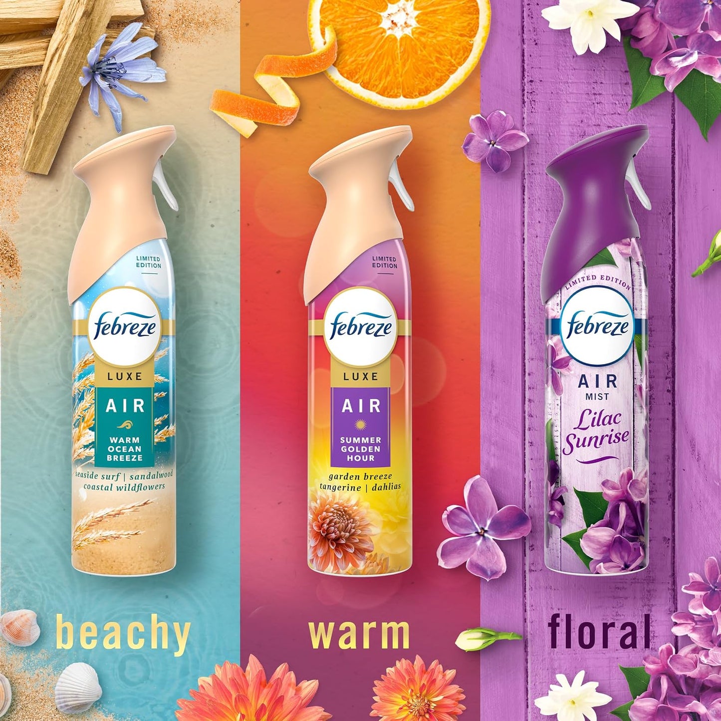 Febreze 페브리즈 에어 미스트 - 라일락 - 240mL (8.1 fl oz) × 3개