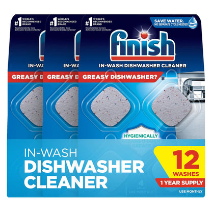 Finish Dishwasher Cleaner Tablets - 12 Tablets