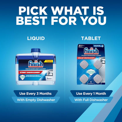 Finish Dishwasher Cleaner Tablets - 12 Tablets