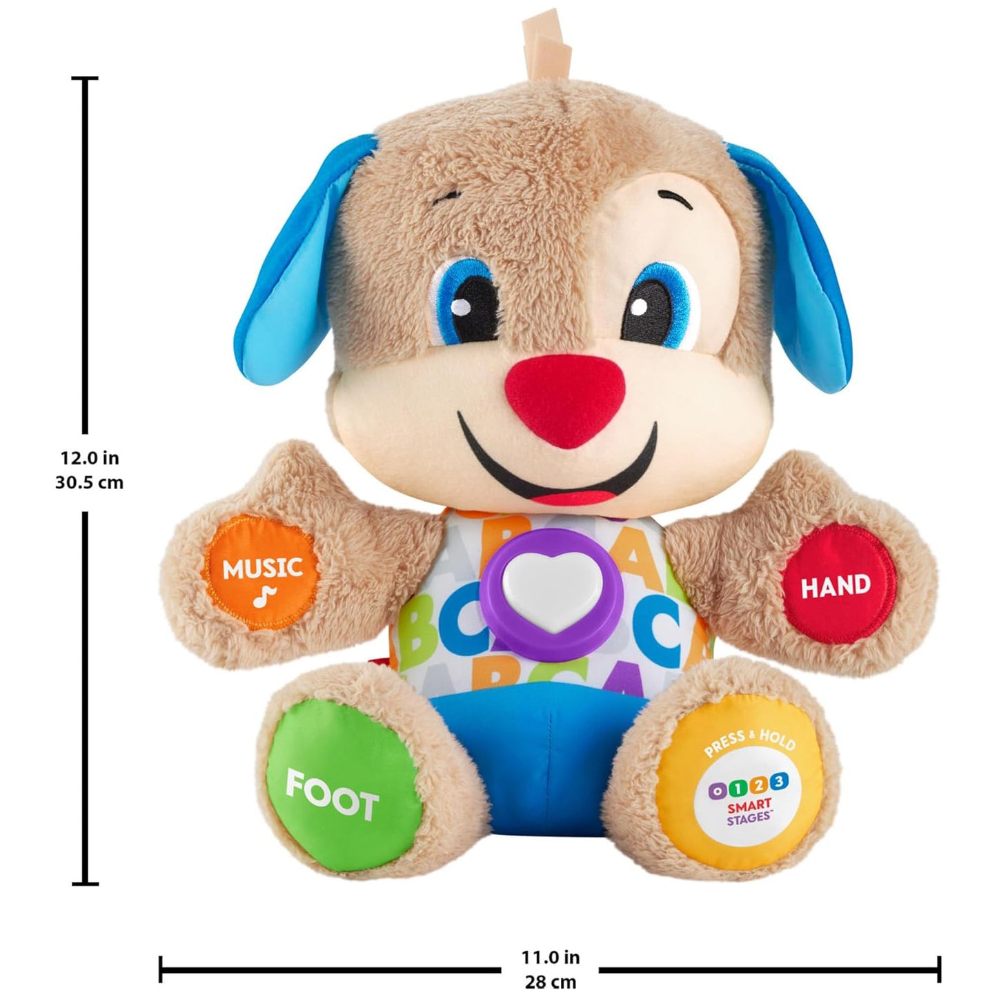 Fisher-Price Smart Stages Puppy Musical Playmat — Activity Gym for Tummy Time with Lights, Sounds & 75+ Phrases (Ages 0-3)