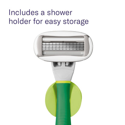 Flamingo Razor Set - Handle, 4 Refills & Shower Holder