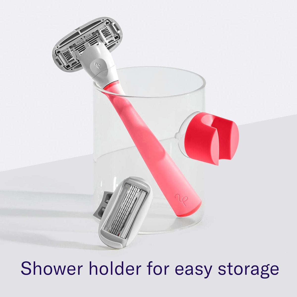 Flamingo Razor Set - Handle, 4 Refills & Shower Holder