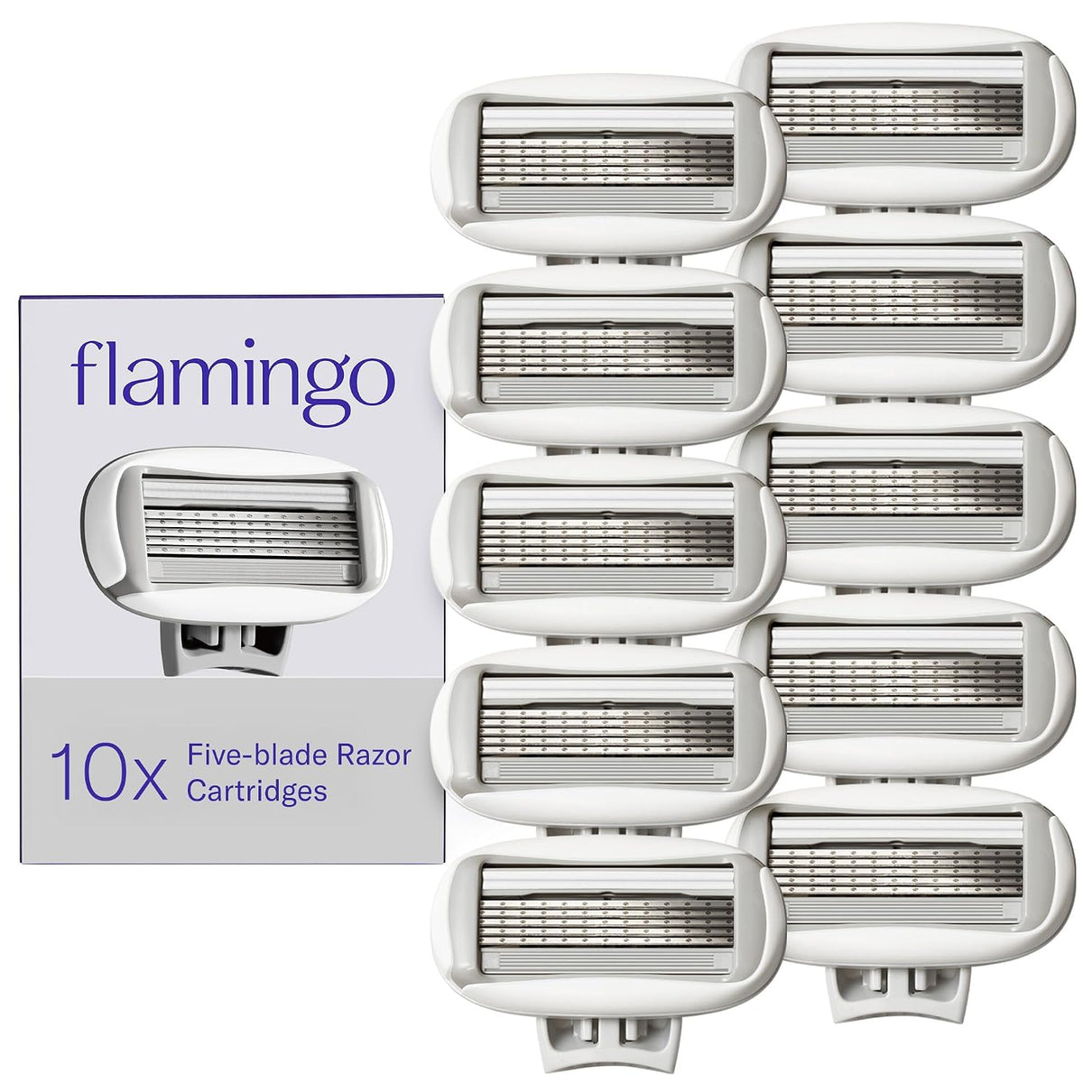 Flamingo 5-Blade Razor Refills - 10 Cartridges