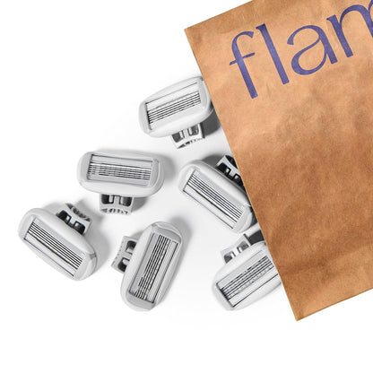 Flamingo 5-Blade Razor Refills - 10 Cartridges