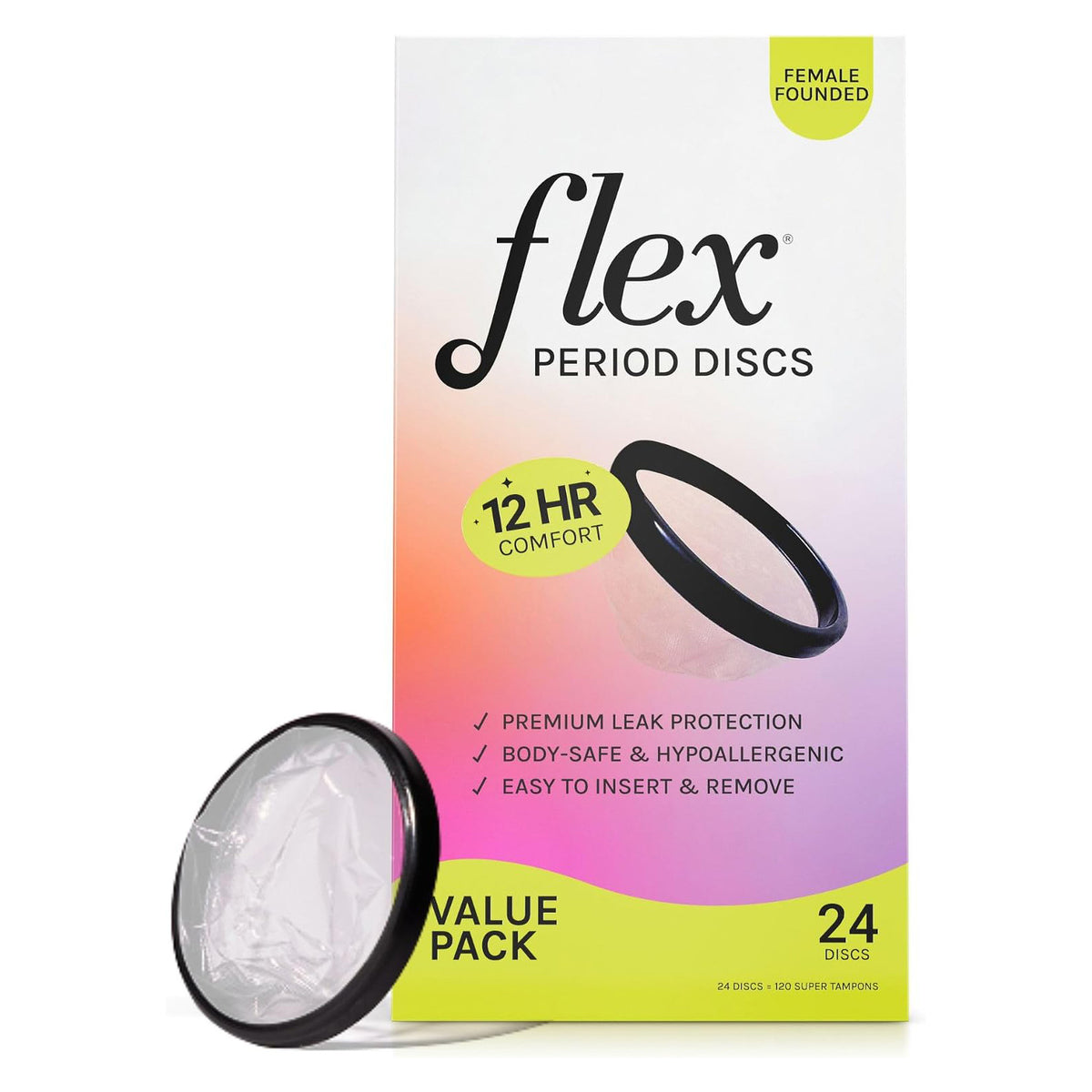 Flex Disposable Menstrual Discs - 24 Discs