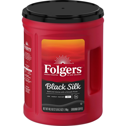Folgers Black Silk Dark Roast Ground Coffee - 40.3 oz (1142g)