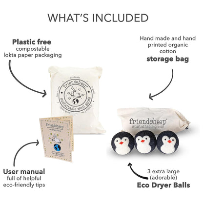 Friendsheep Wool Dryer Balls - 3 Balls