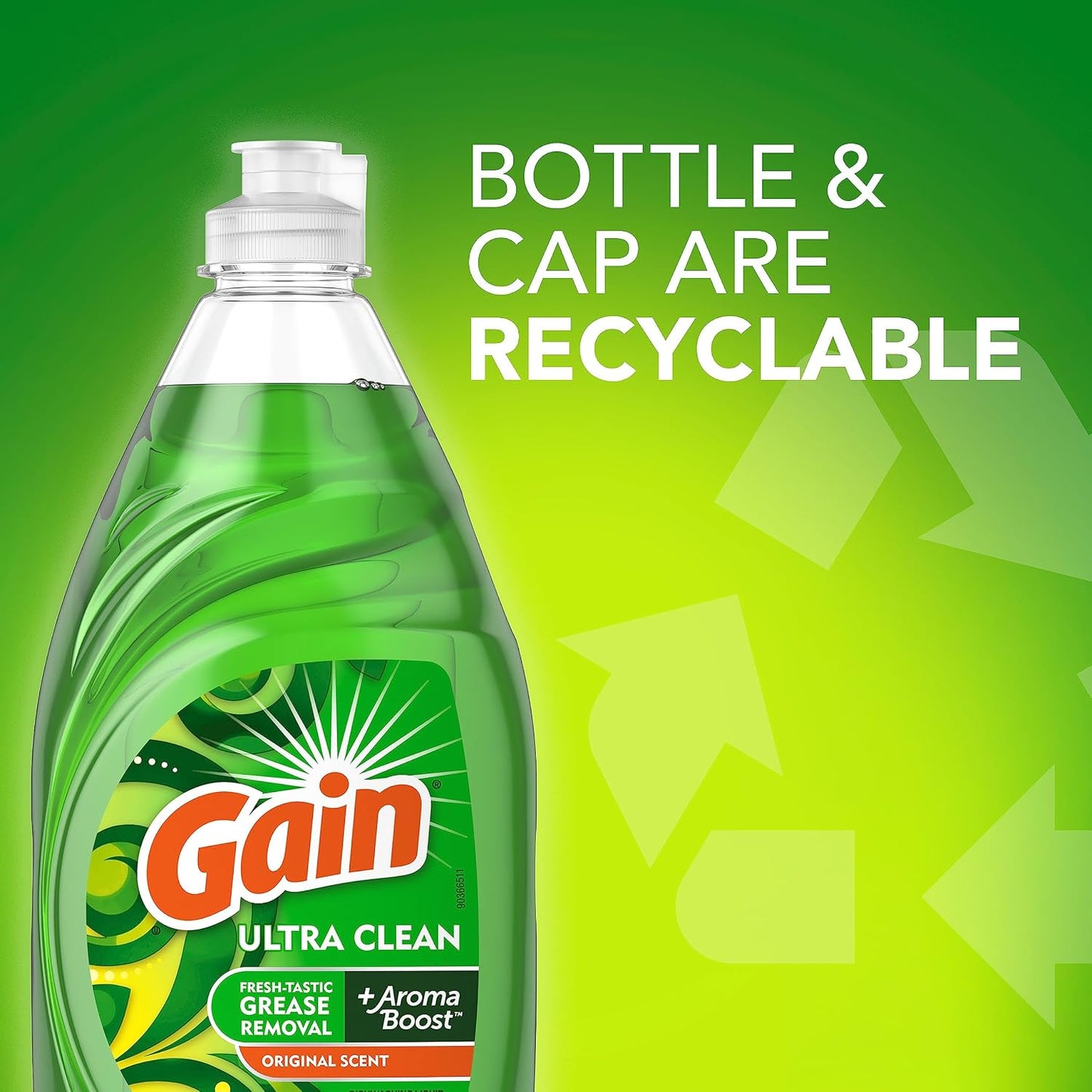 Gain Ultra Dishwashing Liquid Dish Soap - Original Scent - 38 fl oz (1124mL) × 3 Bottles